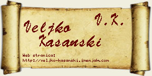 Veljko Kašanski vizit kartica
